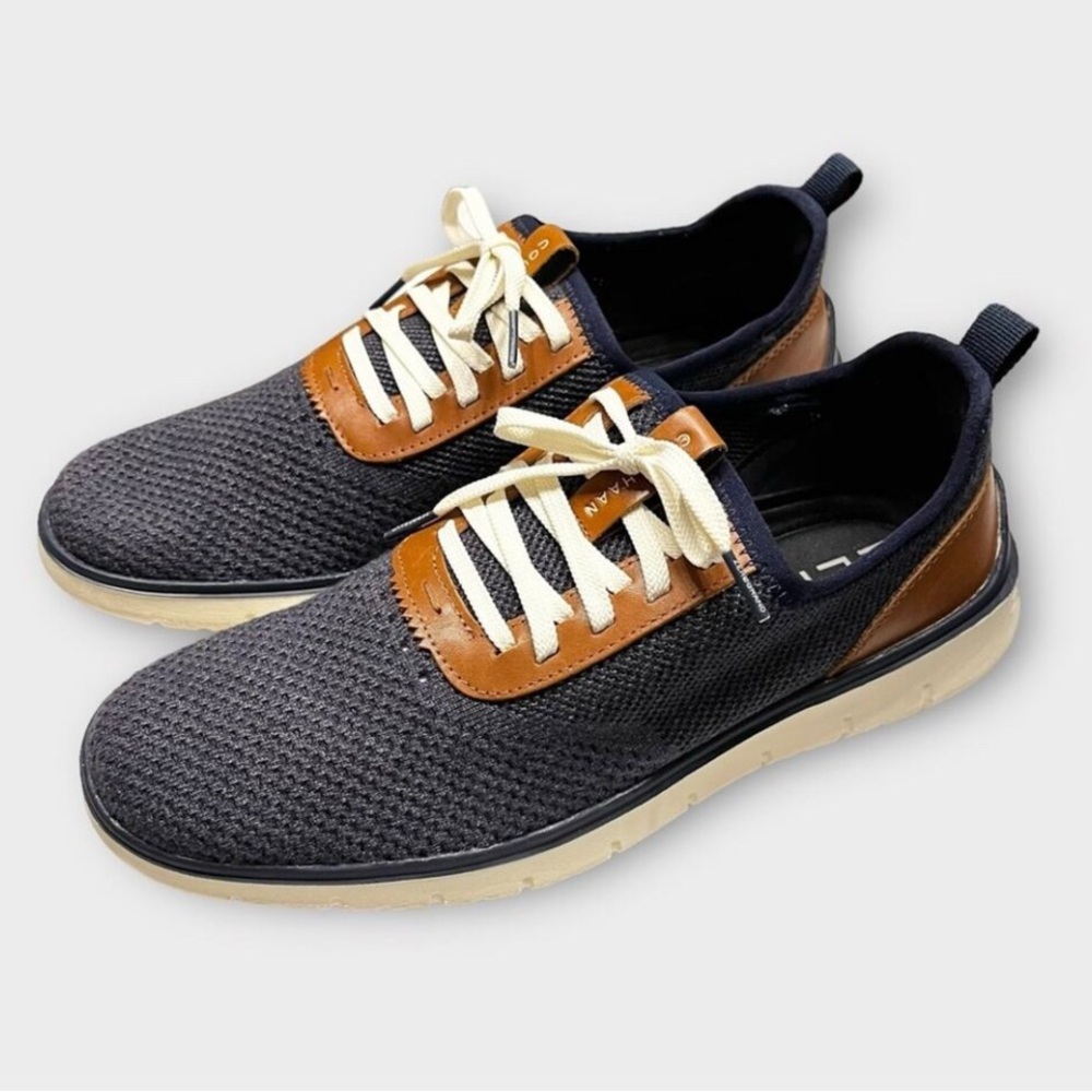 Cole Haan - Generation Zerogrand. Navy and Brown Casual Men's Shoes Size 10.